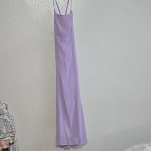 Elegant Lavender Spaghetti Strap Dress